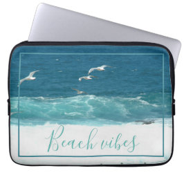 Das Laptop-Gehäuse von Beach Vibes Ocean Wave Laptopschutzhülle