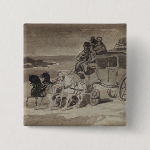 Das Lastkahn-Pferd Button