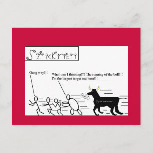 Das Laufen der Bullen Postkarte... Postkarte