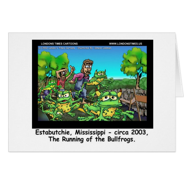 Das Laufen der Bullfrosch-Funny-Geschenke/Sammlers (Vorderseite (Horizontal))