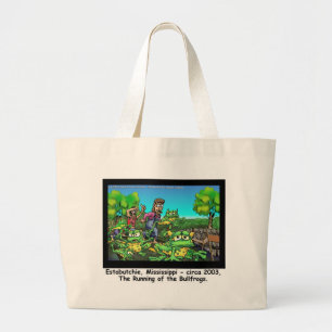 Das Laufen der Bullfrosch-Funny-Geschenke/Sammlers Jumbo Stoffbeutel