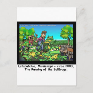 Das Laufen der Bullfrosch-Funny-Geschenke/Sammlers Postkarte