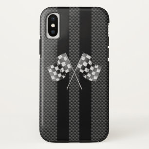 Das Laufen der Flaggen auf Schwarzem Stripes Case-Mate iPhone Hülle