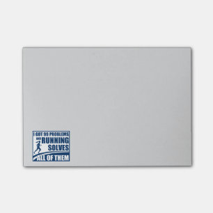 Das Laufen löst alle Post-it Klebezettel