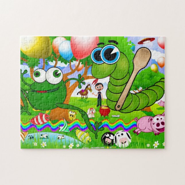 Das laufende Puzzlespiel der Schlangen-(Ide Zmija) Puzzle (Horizontal)