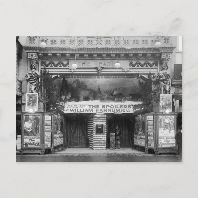 Das Leader Theater, 1921 Postkarte (Vorderseite)