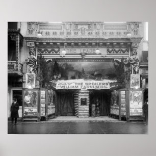 Das Leader Theater, 1921. Vintages Foto Poster