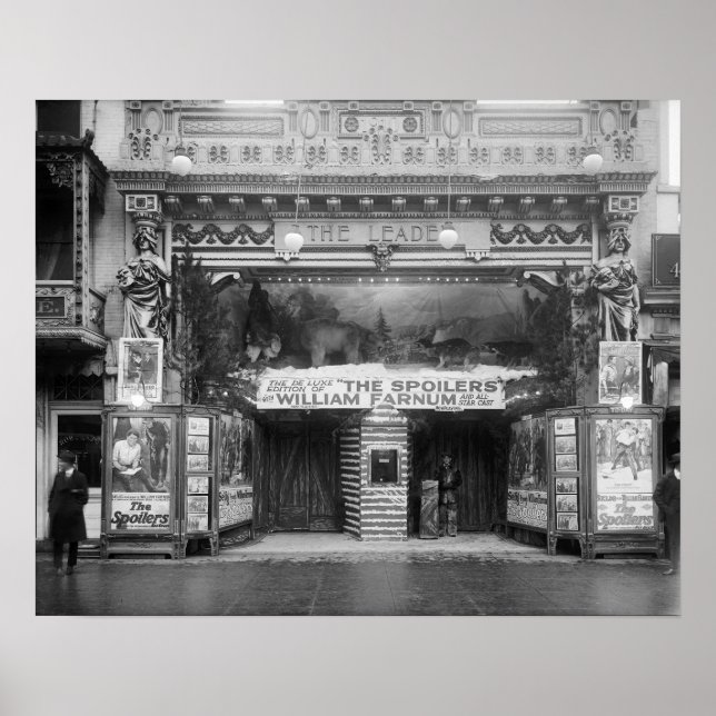 Das Leader Theater, 1921. Vintages Foto Poster (Vorne)
