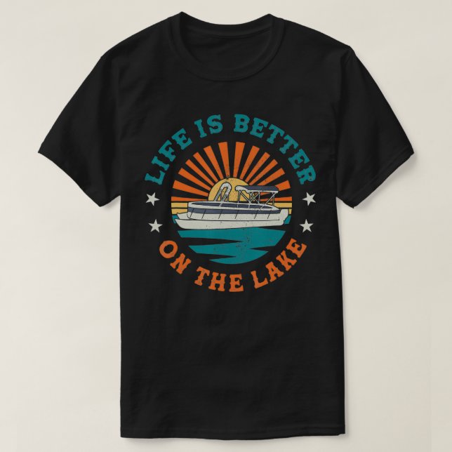 Das Leben am Pontoon-See ist besser als das Captai T-Shirt (Design vorne)
