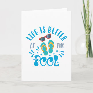 Das Leben am Pool ist schön Sommer-Design Karte