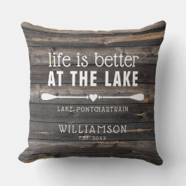 Das Leben am Rustikalen See ist besser Kissen