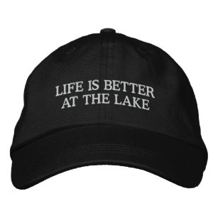 Das Leben am See ist besser cool bestickter Hut