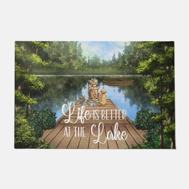 Das Leben am See ist besser Fußmatte (Vorderseite)