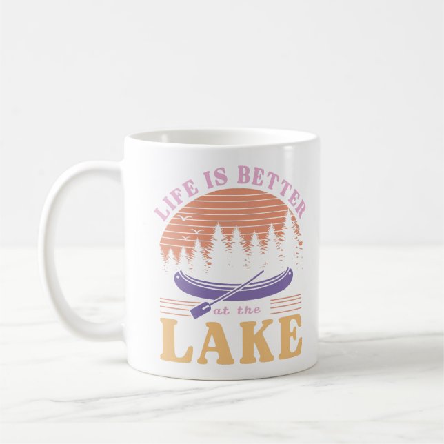 Das Leben am See ist besser Kaffeetasse (Links)