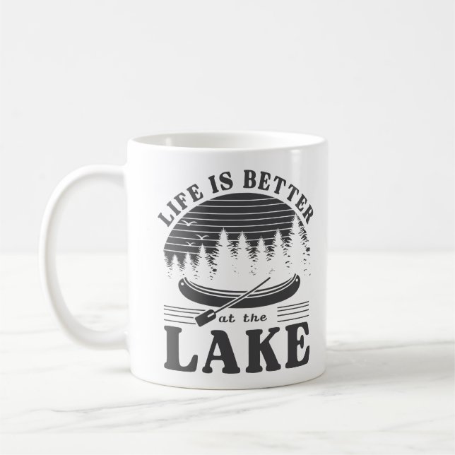 Das Leben am See ist besser Kaffeetasse (Links)