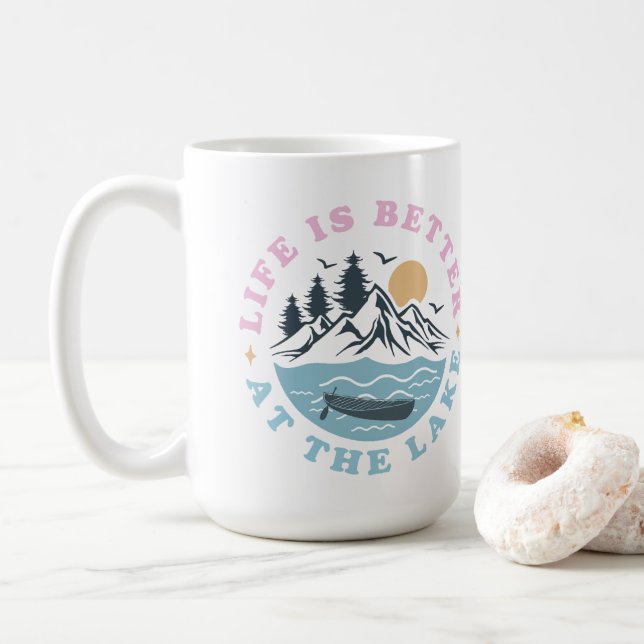 Das Leben am See ist besser Kaffeetasse (Mit Donut)