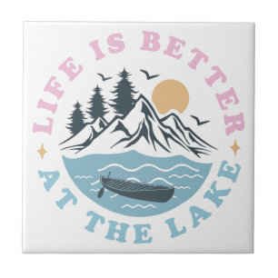 Das Leben am See ist besser, Keramik Tiles Fliese