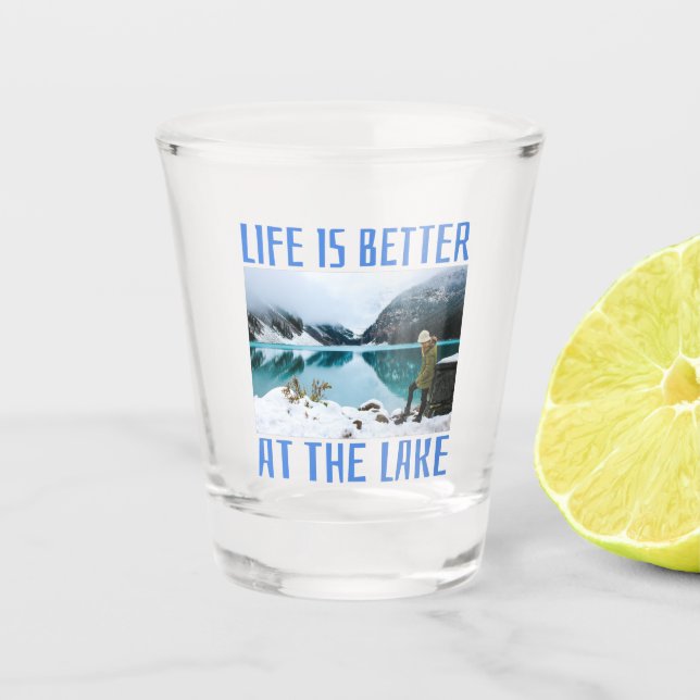 Das Leben am See ist besser Schnapsglas (Vorderseite)