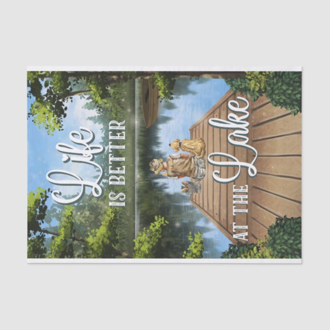 Das Leben am See ist besser Seidenpapier (Vorderseite)