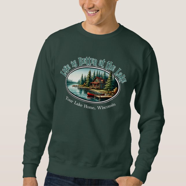Das Leben am See ist besser Sweatshirt (Vorderseite)