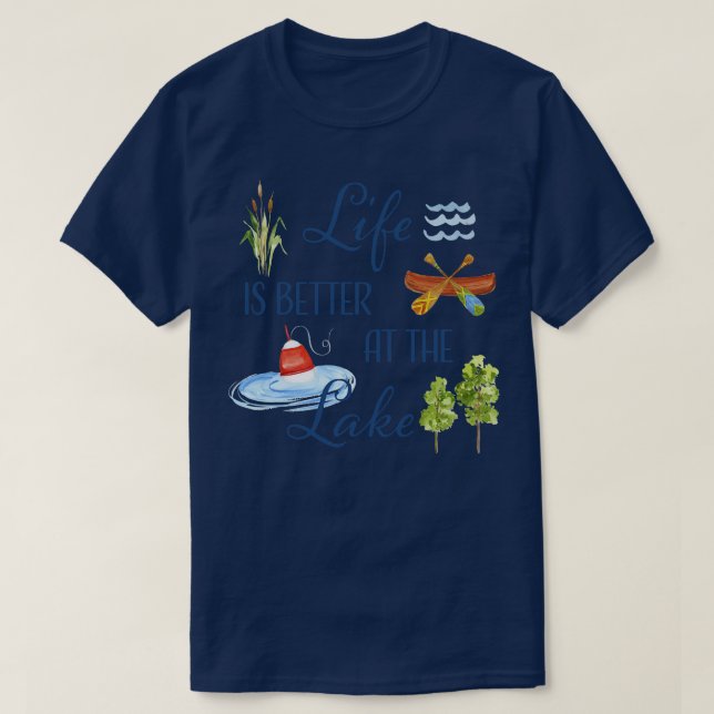 Das Leben am See ist besser T-Shirt (Design vorne)