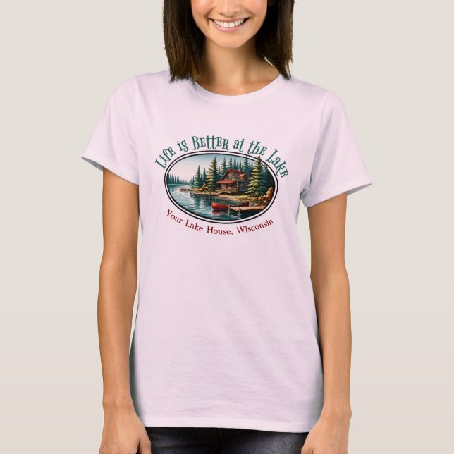 Das Leben am See ist besser T-Shirt (Vorderseite)