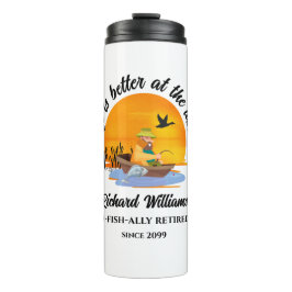 Das Leben am See ist besser. Thermosbecher