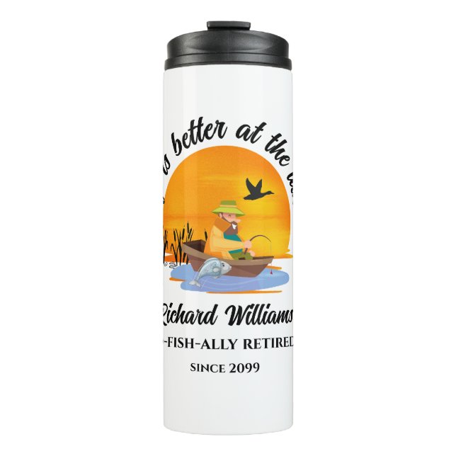 Das Leben am See ist besser. Thermosbecher (Vorderseite)