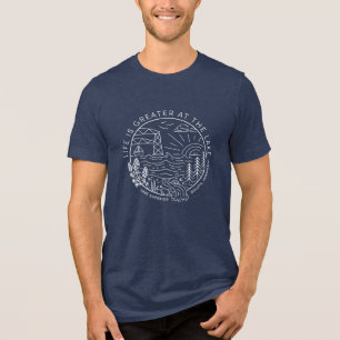 Das Leben am See ist größer - weiß Tri-Blend Shirt