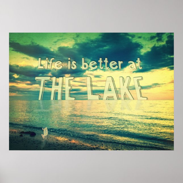 Das Leben am See Tiny Bird ist besser Poster (Vorne)