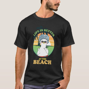 Das Leben am Strand Duck Urlaub Palme Trem Summ T-Shirt