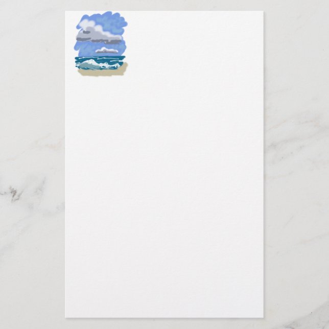 Das Leben am Strand ist besser Briefpapier (Vorderseite)
