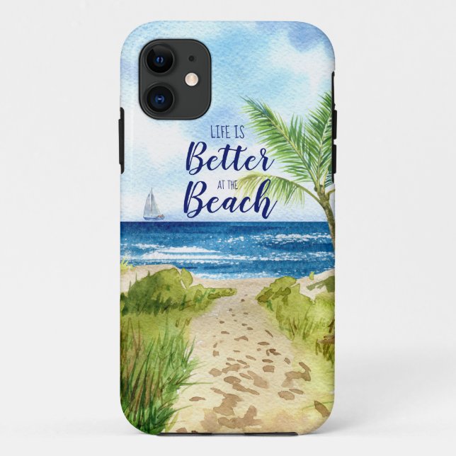 Das Leben am Strand ist besser Case-Mate iPhone Hülle (Rückseite)