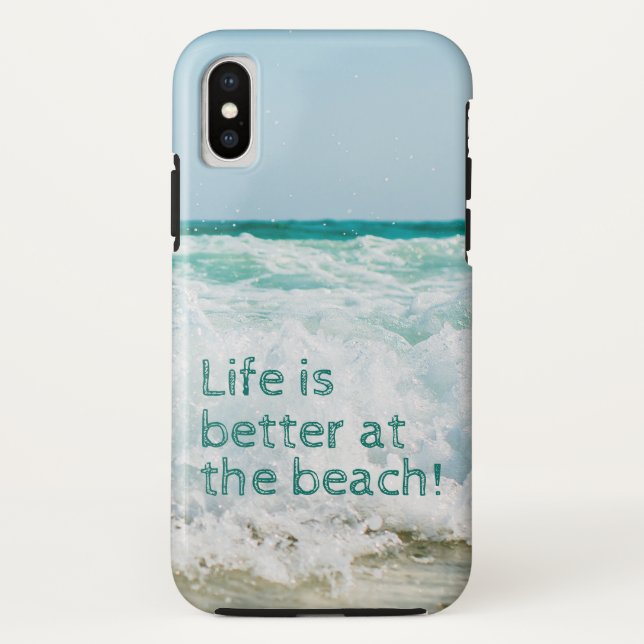 Das Leben am Strand ist besser Case-Mate iPhone Hülle (Rückseite)