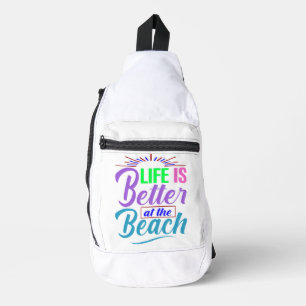 Das Leben am Strand ist besser Crossbody Bag