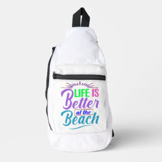 Das Leben am Strand ist besser Crossbody Bag