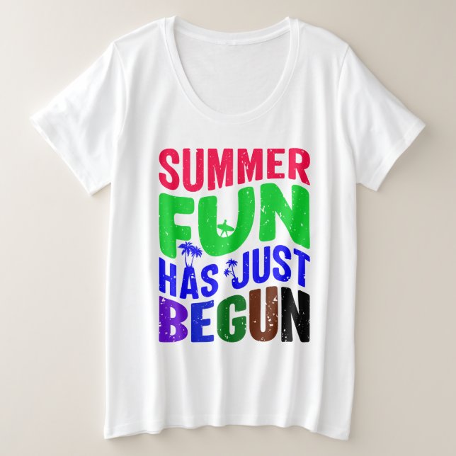 Das Leben am Strand ist besser Große Größe T-Shirt (Design vorne)