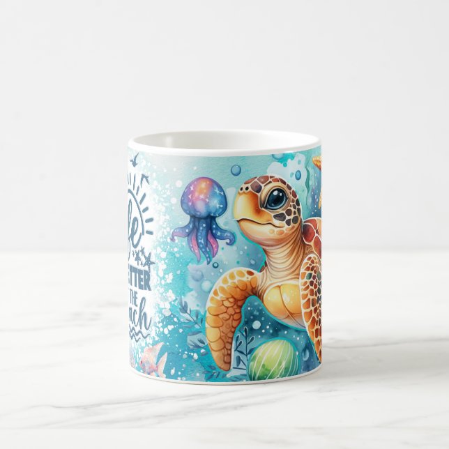 Das Leben am Strand ist besser Kaffeetasse (Mittel)