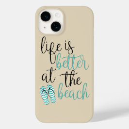 Das Leben am Strand ist besser mit Flip Flops Sand Case-Mate iPhone 14 Hülle