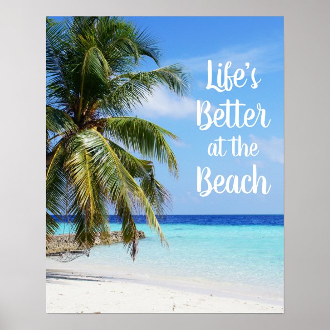 Das Leben am Strand ist besser Poster (Vorne)