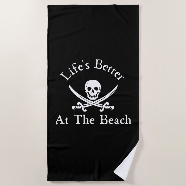 Das Leben am Strand ist besser Strandtuch (Vorderseite)