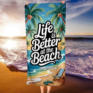 Das Leben am Strand ist im Sommer tropischen Ozean Strandtuch