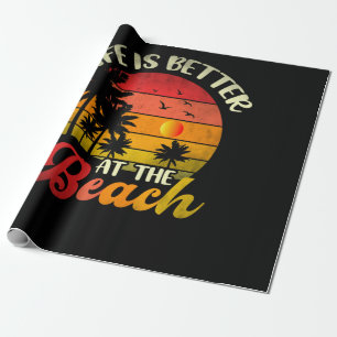 Das Leben am Strand Retro Sommerurlaub ist besser Geschenkpapier