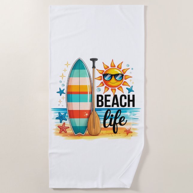 Das Leben am Strand  Strandtuch (Vorderseite)