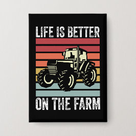 Das Leben auf dem Bauernhof ist besser - Farmliebh Button