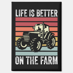 Das Leben auf dem Bauernhof ist besser - Farmliebh Magnet