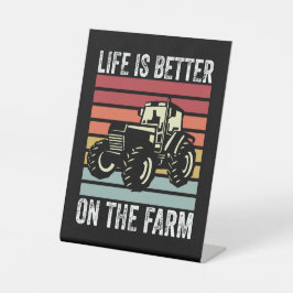 Das Leben auf dem Bauernhof ist besser - Farmliebh Sockelschild