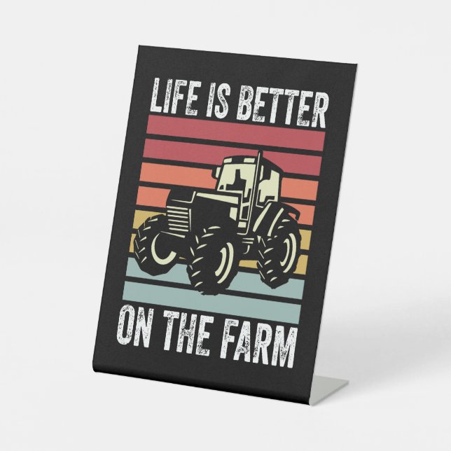 Das Leben auf dem Bauernhof ist besser - Farmliebh Sockelschild (Vorderseite)
