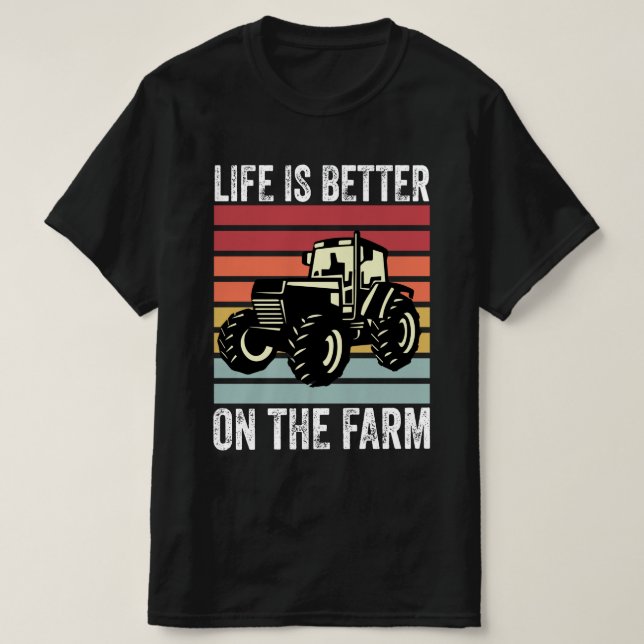 Das Leben auf dem Bauernhof ist besser - Farmliebh T-Shirt (Design vorne)