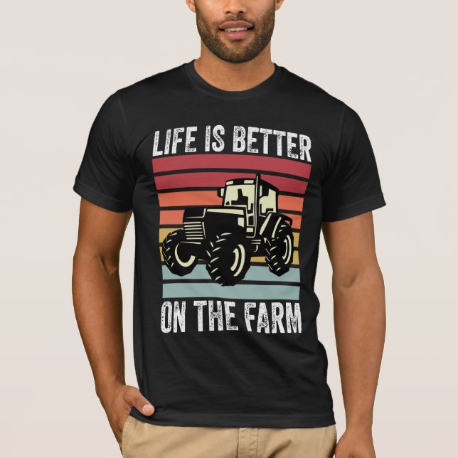 Das Leben auf dem Bauernhof ist besser - Farmliebh T-Shirt (Vorderseite)